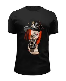 Заказать мужскую футболку в Москве. Футболка базовая steampunk от nopperapon - готовые дизайны и нанесение принтов.
