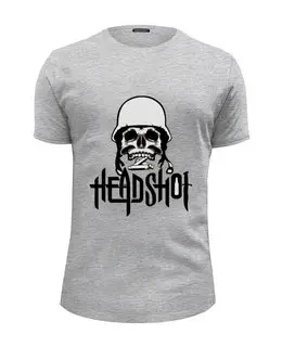 Заказать мужскую футболку в Москве. Футболка базовая Headshot от Leichenwagen - готовые дизайны и нанесение принтов.