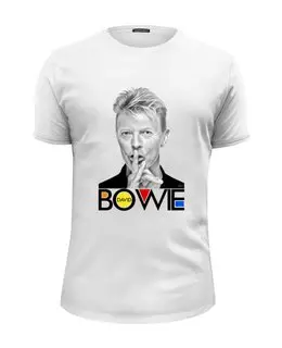 Заказать мужскую футболку в Москве. Футболка базовая David Bowie от OEX design - готовые дизайны и нанесение принтов.