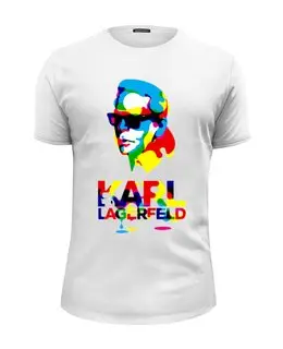 Заказать мужскую футболку в Москве. Футболка базовая Karl Lagerfeld от Leichenwagen - готовые дизайны и нанесение принтов.