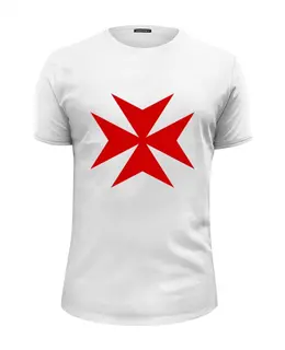 Заказать мужскую футболку в Москве. Футболка базовая Мальтийский крест от trend - готовые дизайны и нанесение принтов.
