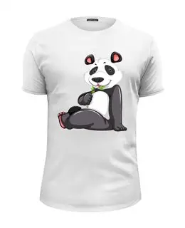 Заказать мужскую футболку в Москве. Футболка базовая Панда от trugift - готовые дизайны и нанесение принтов.