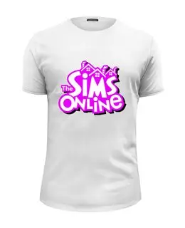 Заказать мужскую футболку в Москве. Футболка базовая Sims Online от THE_NISE  - готовые дизайны и нанесение принтов.