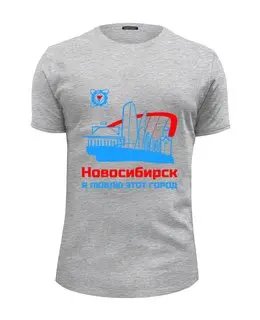 Заказать мужскую футболку в Москве. Футболка базовая Новосибирск от ГПМНпR'n'R - готовые дизайны и нанесение принтов.