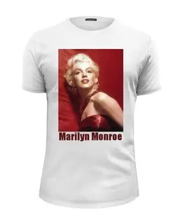 Заказать мужскую футболку в Москве. Футболка базовая Marilyn Monroe red от KinoArt - готовые дизайны и нанесение принтов.