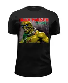 Заказать мужскую футболку в Москве. Футболка базовая Iron Maiden Band от Leichenwagen - готовые дизайны и нанесение принтов.