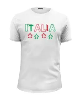 Заказать мужскую футболку в Москве. Футболка базовая Италия от printik - готовые дизайны и нанесение принтов.