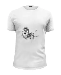 Заказать мужскую футболку в Москве. Футболка базовая Майкл Джексон от Виктор Гришин - готовые дизайны и нанесение принтов.