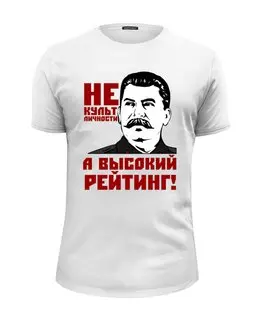 Заказать мужскую футболку в Москве. Футболка базовая Высокий рейтинг от gopotol - готовые дизайны и нанесение принтов.