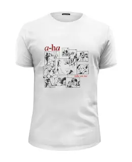 Заказать мужскую футболку в Москве. Футболка базовая a-ha / Take On Me от OEX design - готовые дизайны и нанесение принтов.