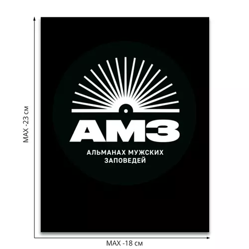Заказать термоаппликацию в Москве. Термонаклейка DTF, 18x23 см (2 шт.) Наклейка АМЗ от Roman AMZ - готовые дизайны и нанесение принтов.