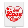 Заказать термоаппликацию в Москве. Термонаклейка DTF, 18x23 см (2 шт.) Self Love Club от Александр Серебренников - готовые дизайны и нанесение принтов.