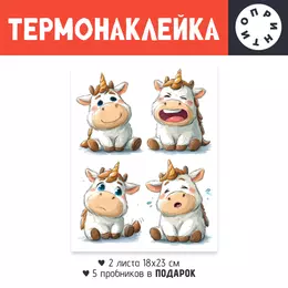 Термонаклейка DTF, 18x23 см (2 шт.)
