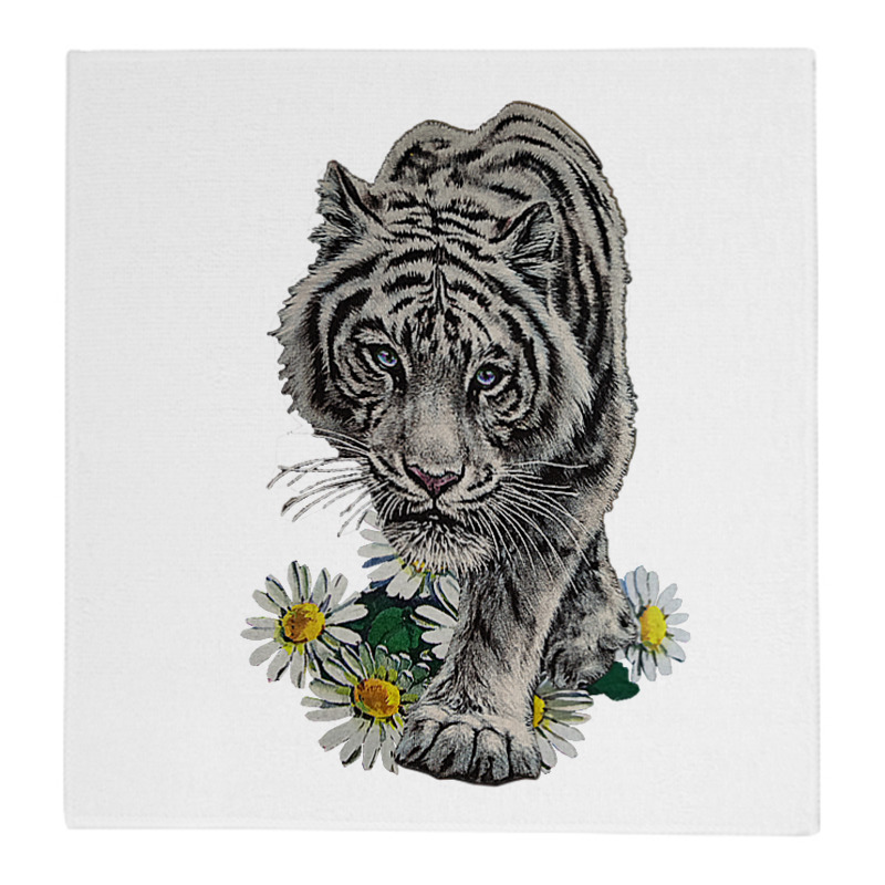 Printio Полотенце 30×30 см Белый тигр.