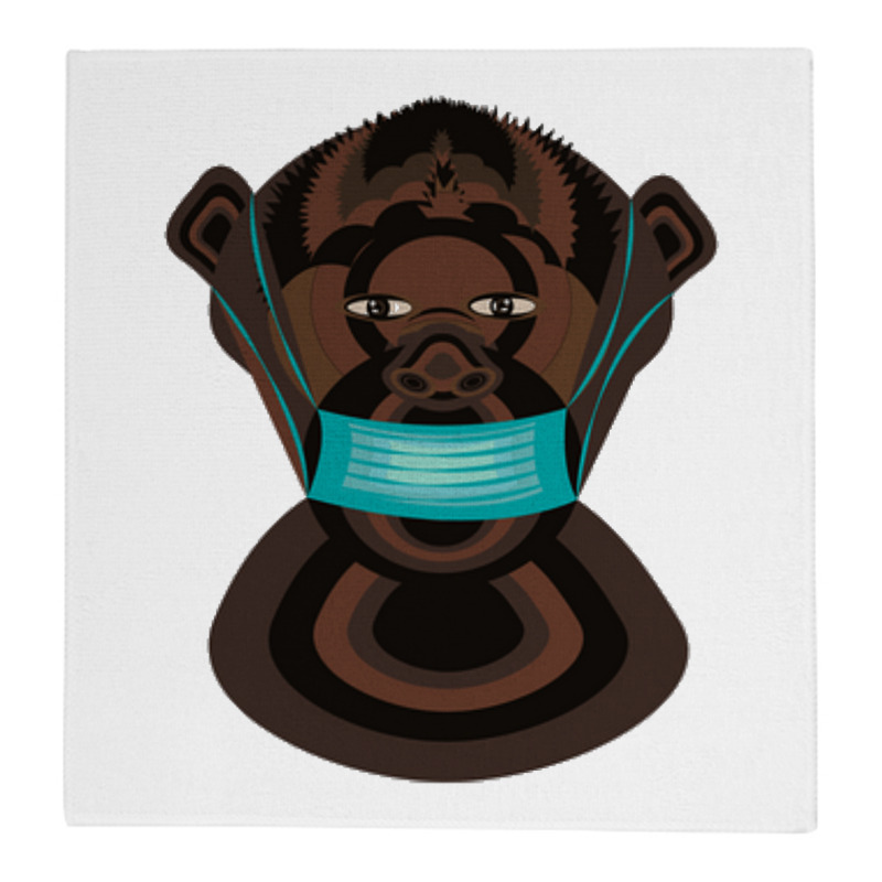 Printio Полотенце 30×30 см шимпанзе в маске