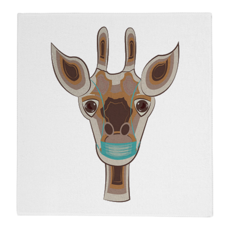 Printio Полотенце 30×30 см жираф в маске