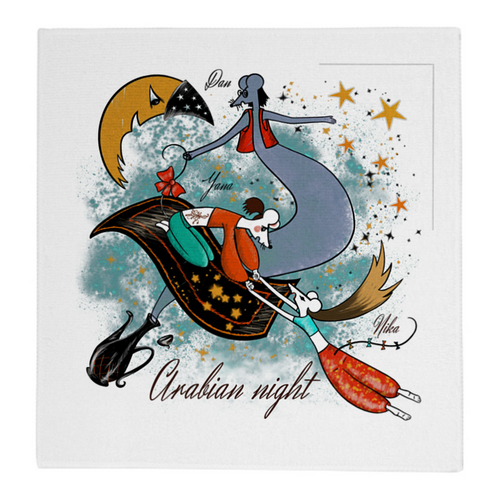 Заказать полотенца в Москве. Полотенце 30x30 см ARABIAN NIGHT от ELENA ZHARINOVA - готовые дизайны и нанесение принтов.