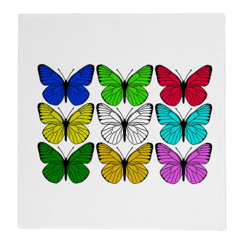 Заказать полотенца в Москве. Полотенце 30x30 см Цветные бабочки. от Alexey Evsyunin - готовые дизайны и нанесение принтов.