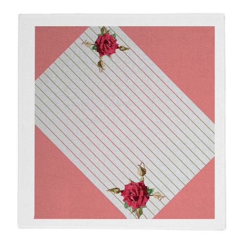 Заказать полотенца в Москве. Полотенце 30x30 см Rose Low Poly vector от natulia_hatulia@yahoo.com - готовые дизайны и нанесение принтов.