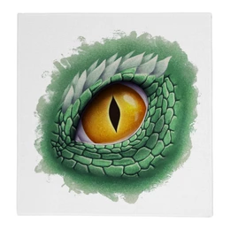 Заказать полотенца в Москве. Полотенце 30x30 см Глаз зеленого дракона от tigerda  - готовые дизайны и нанесение принтов.
