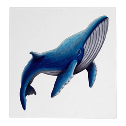 Заказать полотенца в Москве. Полотенце 30x30 см Синий кит от tigerda  - готовые дизайны и нанесение принтов.