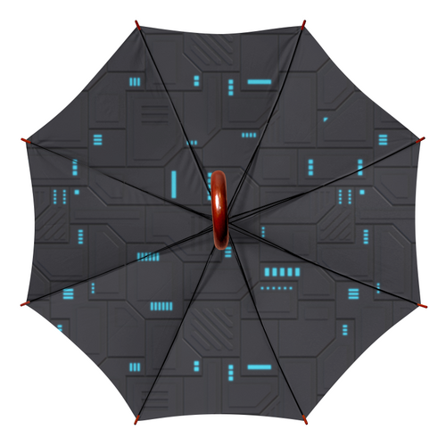 Заказать зонт в Москве. Зонт-трость двусторонний с деревянной ручкой Супер броня от bd-art  - готовые дизайны и нанесение принтов.