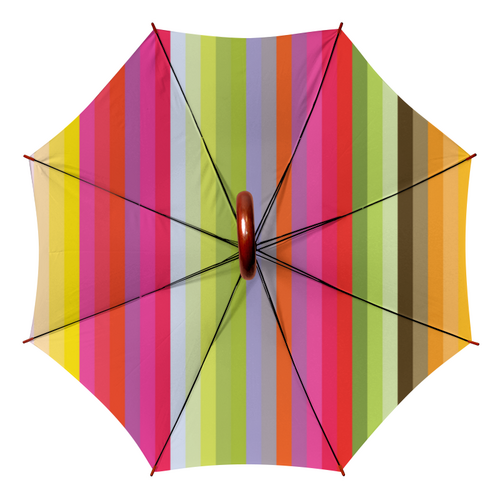 Заказать зонт в Москве. Зонт-трость двусторонний с деревянной ручкой Флюид 1 от Vadim Koval - готовые дизайны и нанесение принтов.