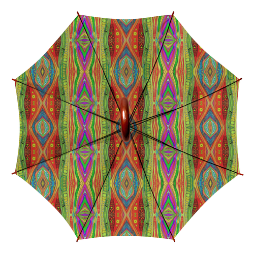 Заказать зонт в Москве. Зонт-трость двусторонний с деревянной ручкой узоры дождя от trotinka space - готовые дизайны и нанесение принтов.