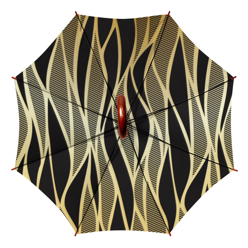 Заказать зонт в Москве. Зонт-трость двусторонний с деревянной ручкой Абстракция от Ирина - готовые дизайны и нанесение принтов.