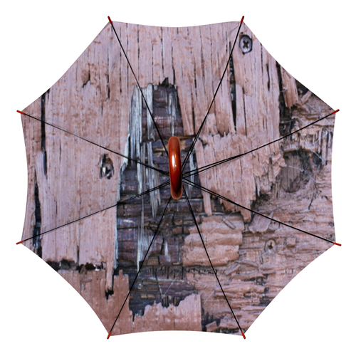 Заказать зонт в Москве. Зонт-трость двусторонний с деревянной ручкой "Деревянная" от Apfelbaum - готовые дизайны и нанесение принтов.