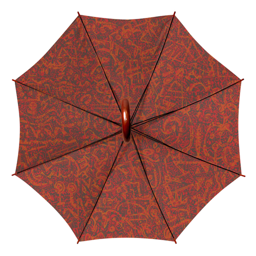 Заказать зонт в Москве. Зонт-трость двусторонний с деревянной ручкой Бархатный от Vadim Koval - готовые дизайны и нанесение принтов.
