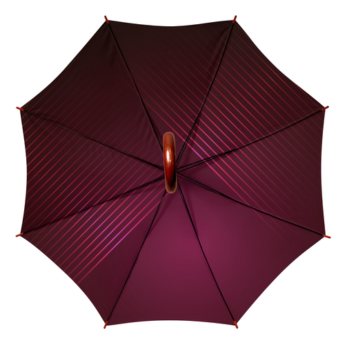 Заказать зонт в Москве. Зонт-трость двусторонний с деревянной ручкой Бардовый от BeliySlon - готовые дизайны и нанесение принтов.