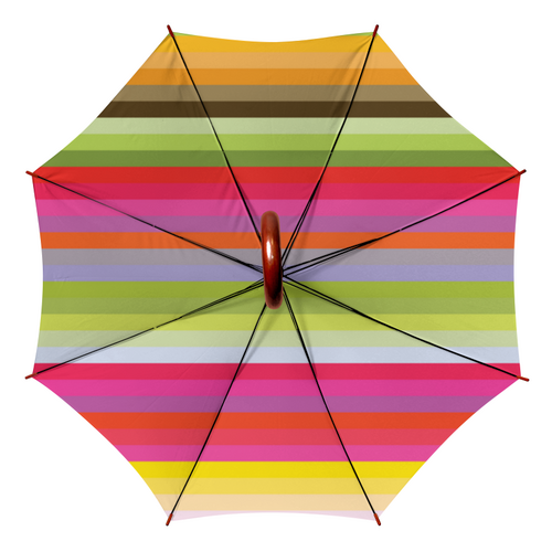 Заказать зонт в Москве. Зонт-трость двусторонний с деревянной ручкой Флюид от Vadim Koval - готовые дизайны и нанесение принтов.