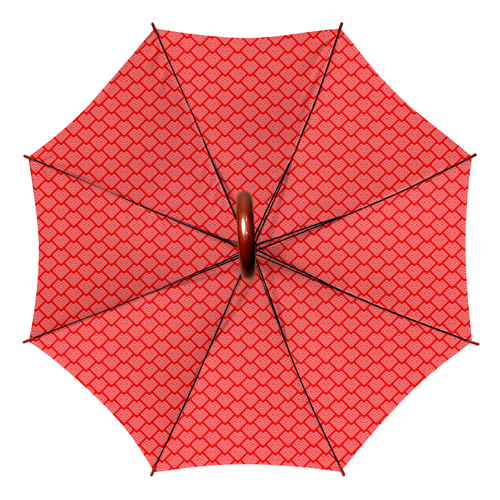 Заказать зонт в Москве. Зонт-трость двусторонний с деревянной ручкой Узор из линий, с выбором цвета. от bd-art  - готовые дизайны и нанесение принтов.