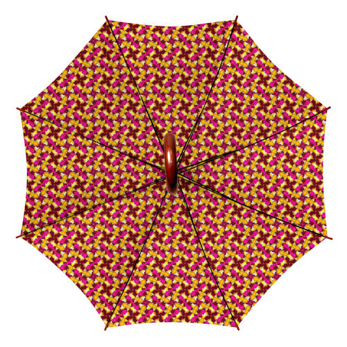 Заказать зонт в Москве. Зонт-трость двусторонний с деревянной ручкой Процесс от Vadim Koval - готовые дизайны и нанесение принтов.