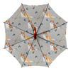 Заказать зонт в Москве. Зонт-трость двусторонний с деревянной ручкой Осень и корги от juliafast77 - готовые дизайны и нанесение принтов.