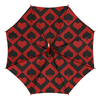 Заказать зонт в Москве. Зонт-трость двусторонний с деревянной ручкой Черви - пики от valezar - готовые дизайны и нанесение принтов.