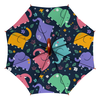 Заказать зонт в Москве. Зонт-трость двусторонний с деревянной ручкой Слоники от BeliySlon - готовые дизайны и нанесение принтов.