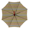 Заказать зонт в Москве. Зонт-трость двусторонний с деревянной ручкой Разноцветный геометрический орнамент от valezar - готовые дизайны и нанесение принтов.