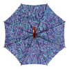 Заказать зонт в Москве. Зонт-трость двусторонний с деревянной ручкой Голубое в фиолетовом от Vadim Koval - готовые дизайны и нанесение принтов.
