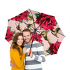 Заказать зонт в Москве. Зонт-трость двусторонний с деревянной ручкой Rose Low Poly vector от natulia_hatulia@yahoo.com - готовые дизайны и нанесение принтов.