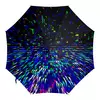 Заказать зонт в Москве. Зонт-трость двусторонний с деревянной ручкой Острые пирамиды от Alexey Evsyunin - готовые дизайны и нанесение принтов.