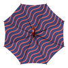 Заказать зонт в Москве. Зонт-трость двусторонний с деревянной ручкой Волнистый от BeliySlon - готовые дизайны и нанесение принтов.