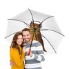 Заказать зонт в Москве. Зонт-трость двусторонний с деревянной ручкой Сова в наушниках от YellowCloverShop - готовые дизайны и нанесение принтов.