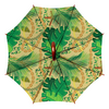 Заказать зонт в Москве. Зонт-трость двусторонний с деревянной ручкой Тропические листья и цепочки от IrinkaArt  - готовые дизайны и нанесение принтов.