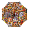 Заказать зонт в Москве. Зонт-трость двусторонний с деревянной ручкой Оранжевый дом. от Vadim Koval - готовые дизайны и нанесение принтов.