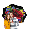 Заказать зонт в Москве. Зонт-трость двусторонний с деревянной ручкой Композиция цветов от weeert - готовые дизайны и нанесение принтов.