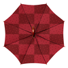 Заказать зонт в Москве. Зонт-трость двусторонний с деревянной ручкой Красный геометрический узор от valezar - готовые дизайны и нанесение принтов.
