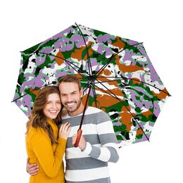 Заказать зонт в Москве. Зонт-трость двусторонний с деревянной ручкой Авторский стиль от mimiart  - готовые дизайны и нанесение принтов.