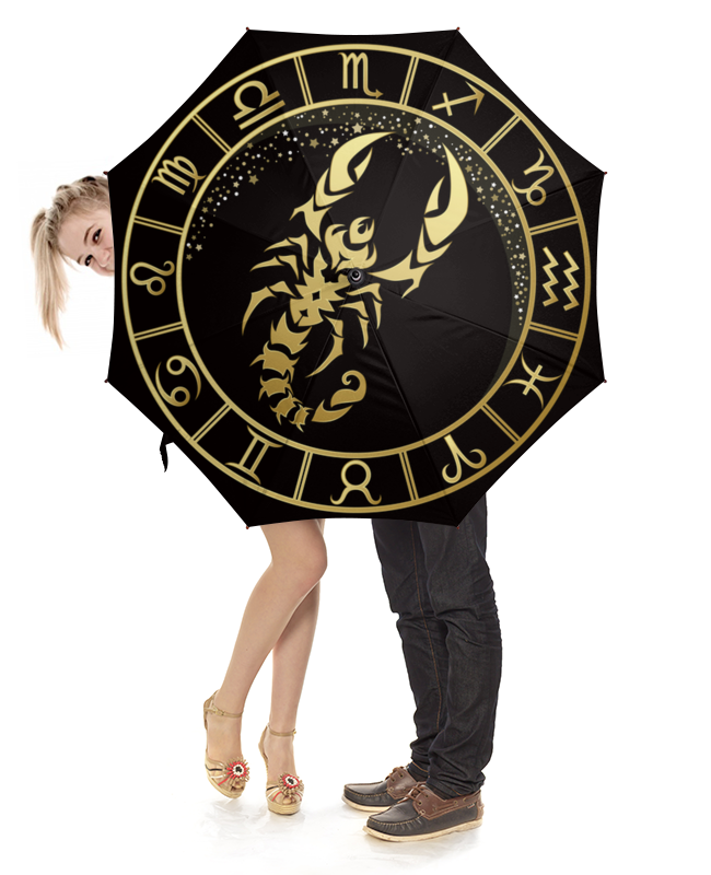 Printio Зонт-трость с деревянной ручкой скорпион женская футболка знак зодиака скорпион zodiac sign scorpion m красный